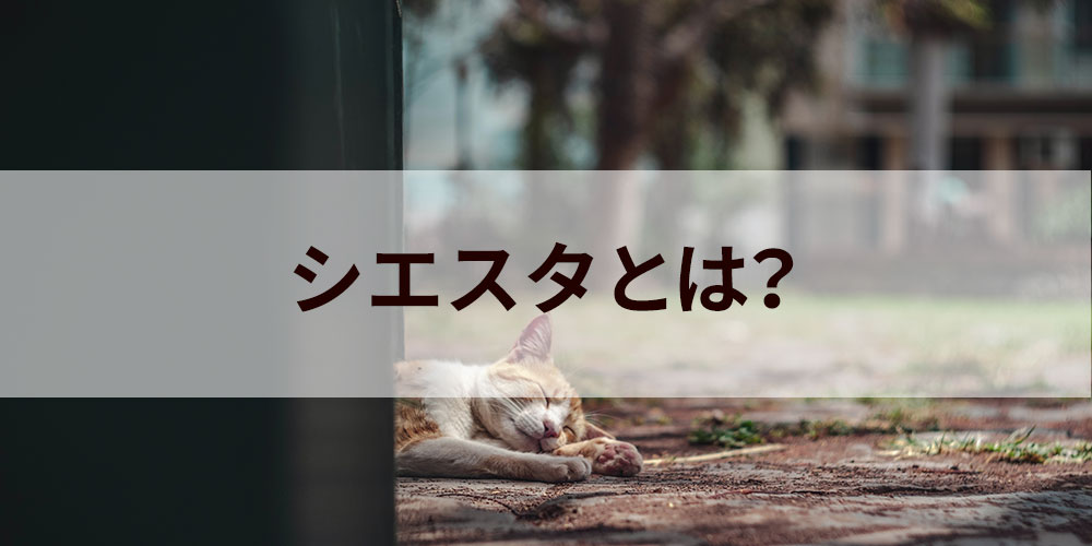シエスタ 制度 とは スペインの昼寝文化 意味を解説 カオナビ人事用語集