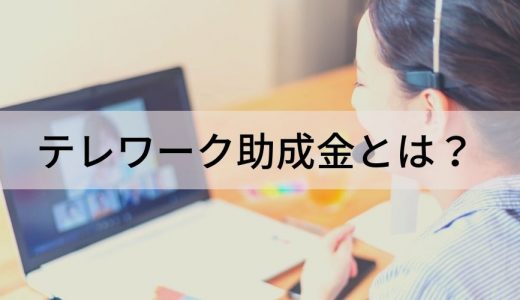 テレワーク助成金とは？ 主な対象事業、種類、申請方法