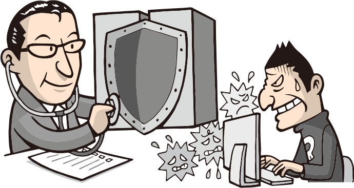 イメージイラスト:第三者機関による脆弱性診断をクリア
