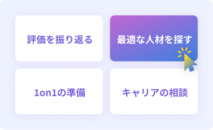 KTi（ケーティ）のプリセットされた質問メニューの画面イメージ