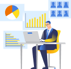 あらゆるデータを集約のイメージイラスト