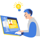 社員データの検索・分析のイメージイラスト