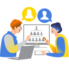 自動で組織図作成のイメージイラスト